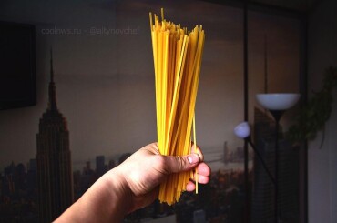 Паста Bavette №13, я взяла barilla, потому что только она была доступна в ближайшем маркете.