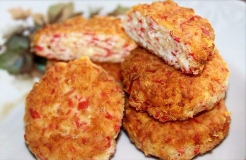 Фрикадельки с сыром и крабом