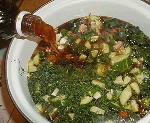 Okozka na Kvassie с колбасой - 4 простых рецепта вкуснейшей Okozka для шага 21
