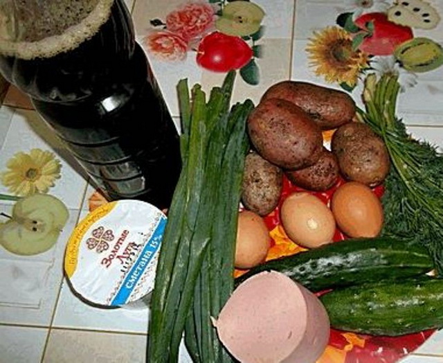 Окрошка с квасом и колбасой - 4 вкусных рецепта окрошки