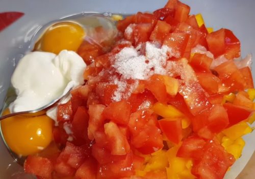 Рецепт приготовления котлеты из куриного филе с перцем и помидорами