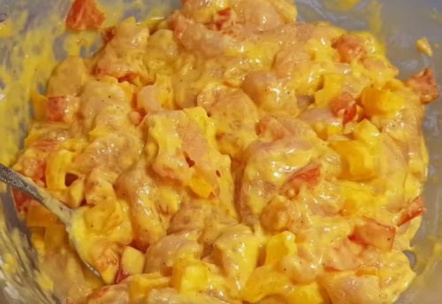 Рецепт приготовления котлеты из куриного филе с перцем и помидорами