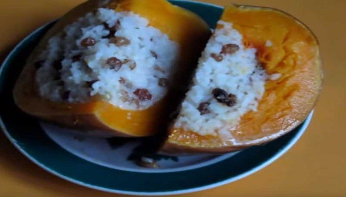 Как приготовить рисовую кашу в тыкве