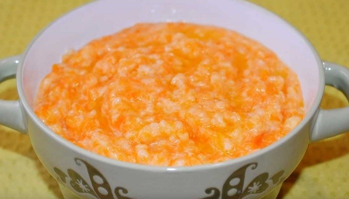Тыквенная каша с пшеном на молоке и воде