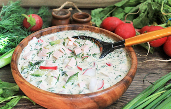 Классическая окрошка с квасом