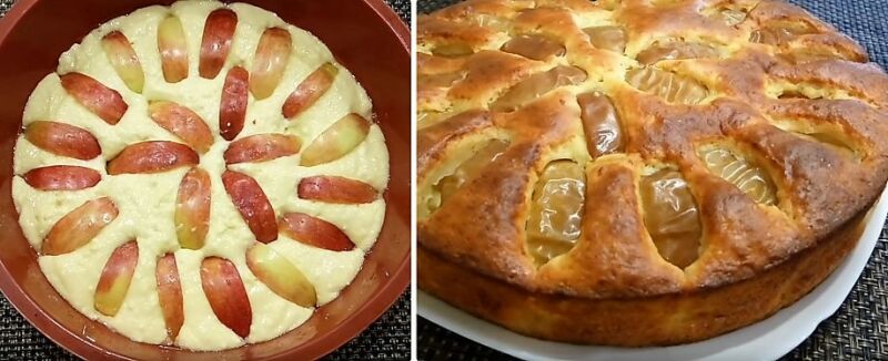 яблочный киш в духовке