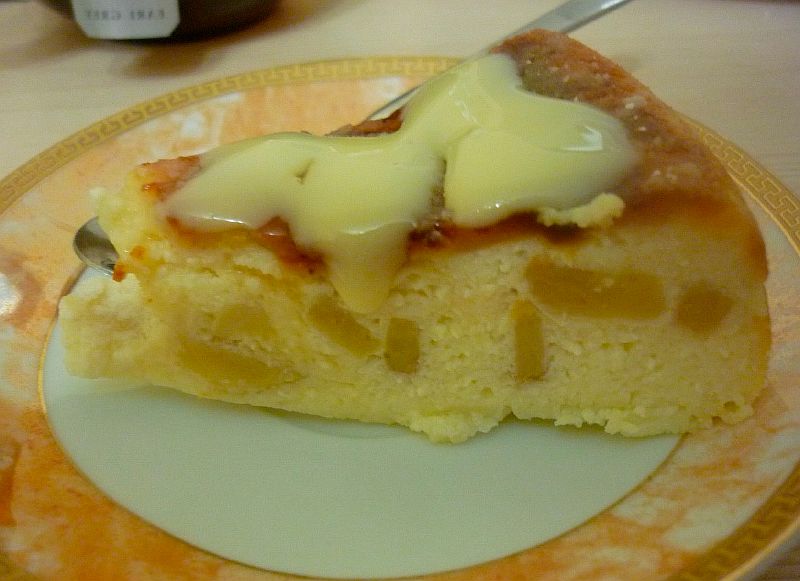 Сырная запеканка в духовке с бананом